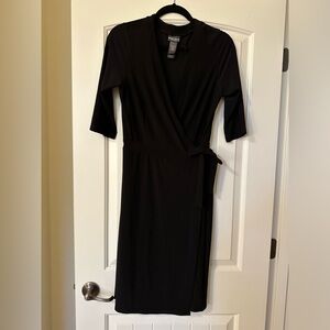 Bisou Bisou Black Wrap Dress Size 12